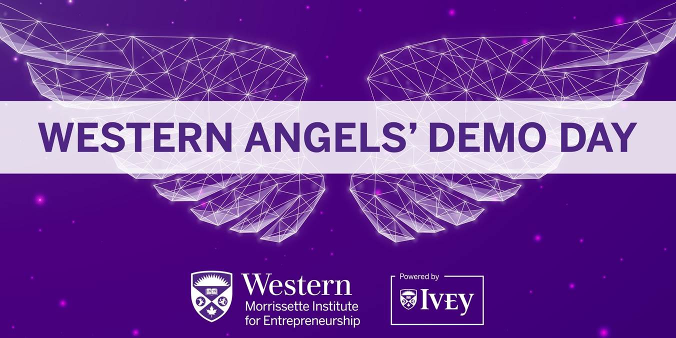 Western Angels Demo Day Banner With Angel Wings
