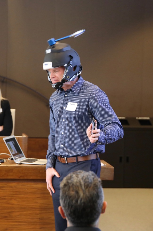 Theo Versteegh of TopSpin360 demonstrates the first patented neuromuscular training device