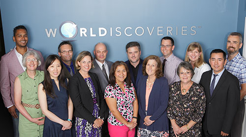 Group photo of WORLDiscoveries team