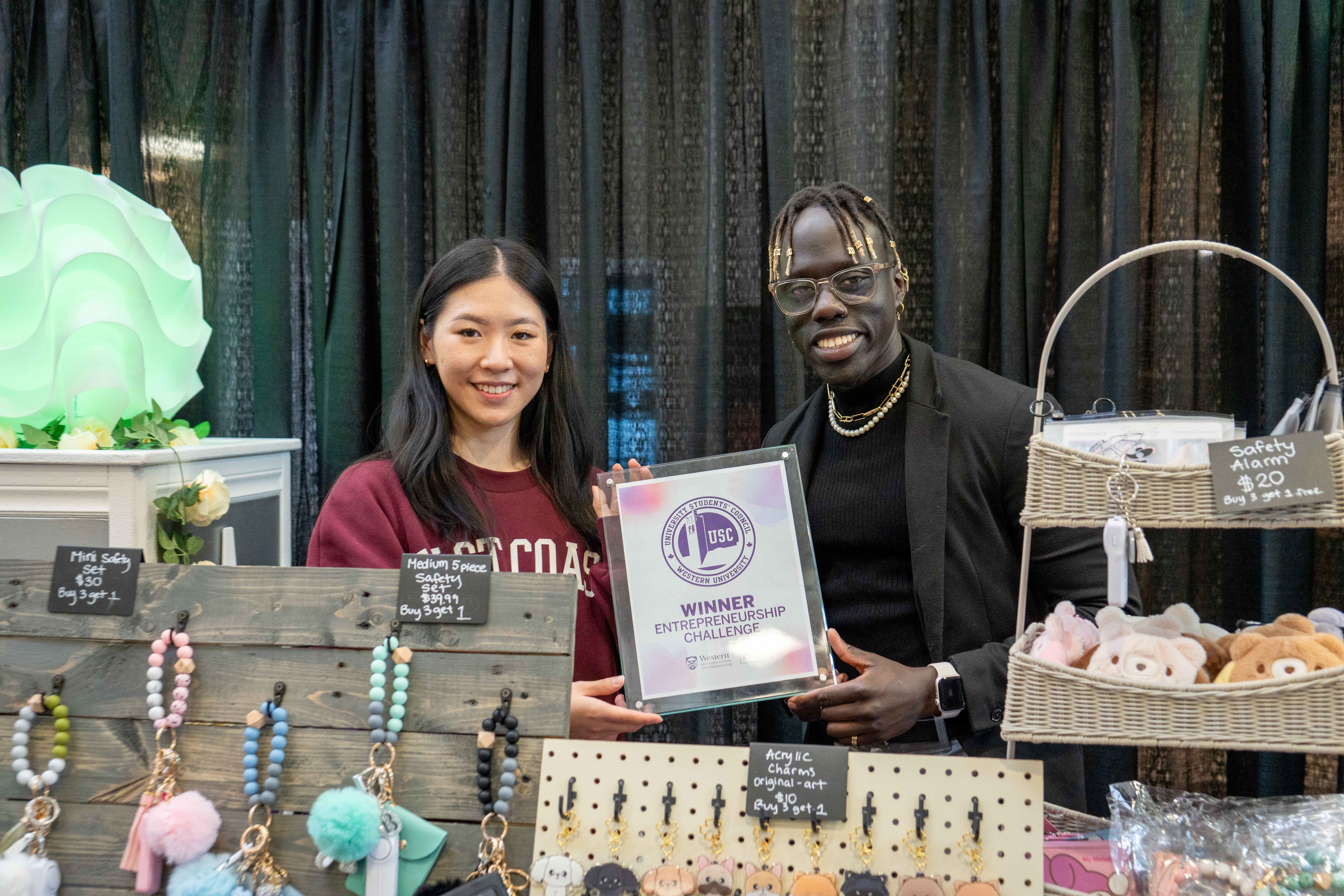 Lily Yang of BSafeKc poses with Sunday Ajak